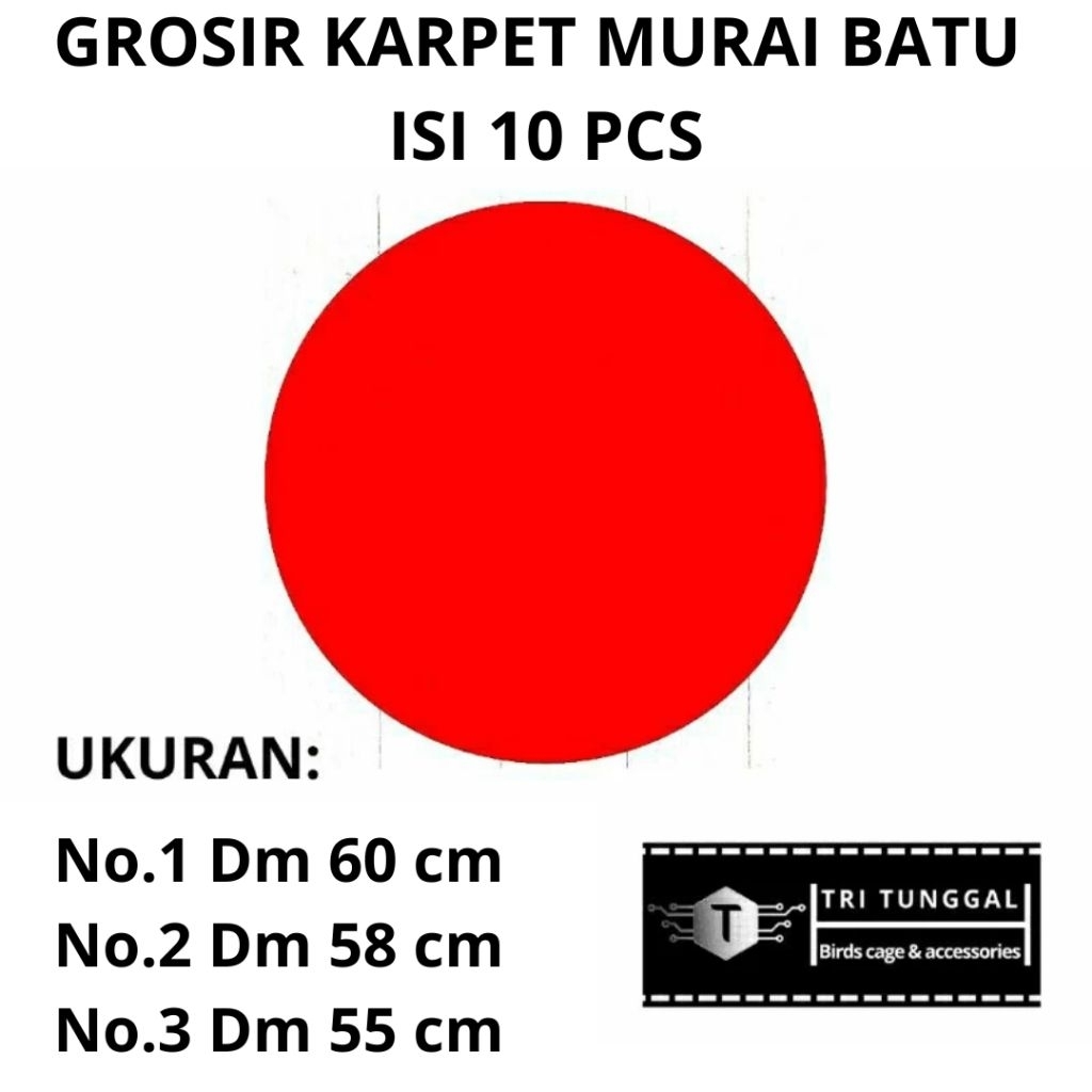 grosir karpet sangkar murai batu isi 10pcs no 1,2,3 perlak sangkar murai batu