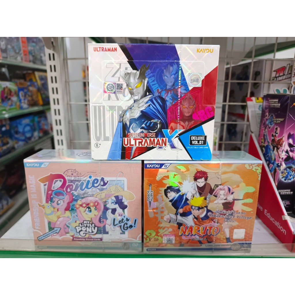 KAYOU Kartu Ultraman, Ponies, Naruto Collectible Cards Games 1 Box 30 Packs 180 Pcs Cards