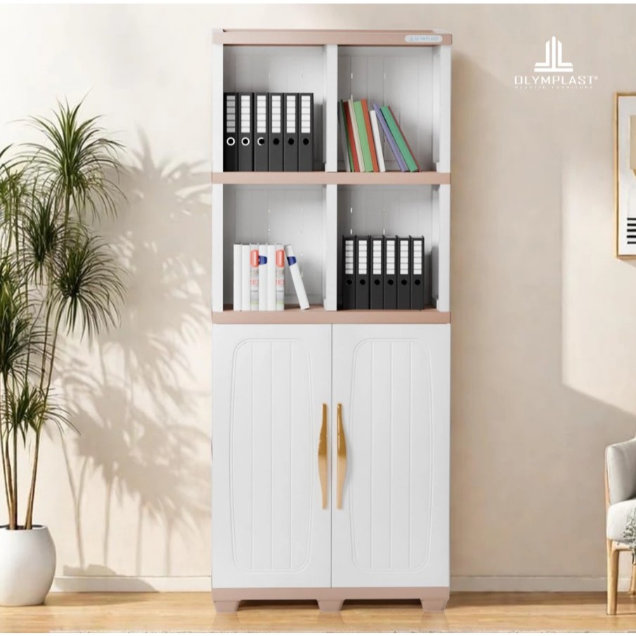 MORE Olymplast BCO 2R2P / Lemari Serbaguna Plastik / Lemari Pakaian / Lemari Hias