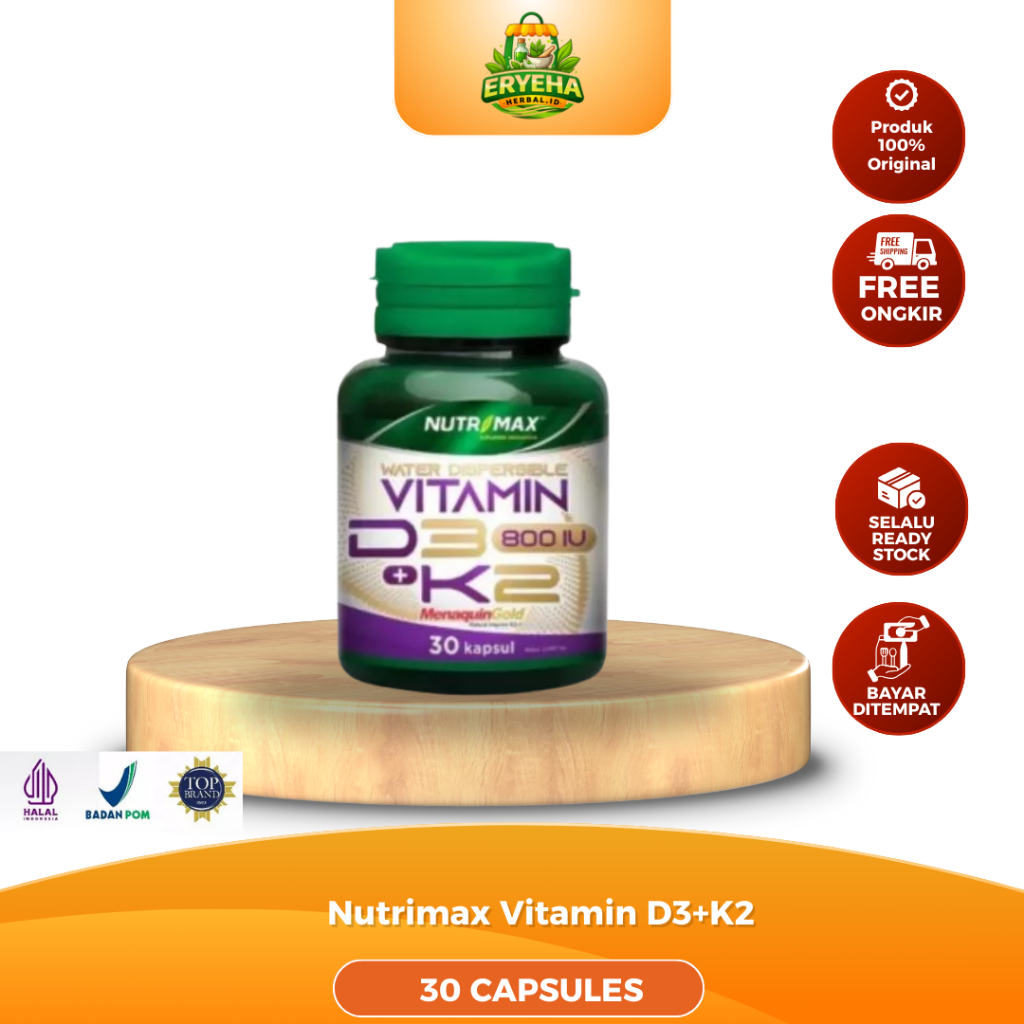 Nutrimax Vitamin D3+K2 / Vit D3 Water Dispersible K2 / Vit D 800 IU K 40 mcg