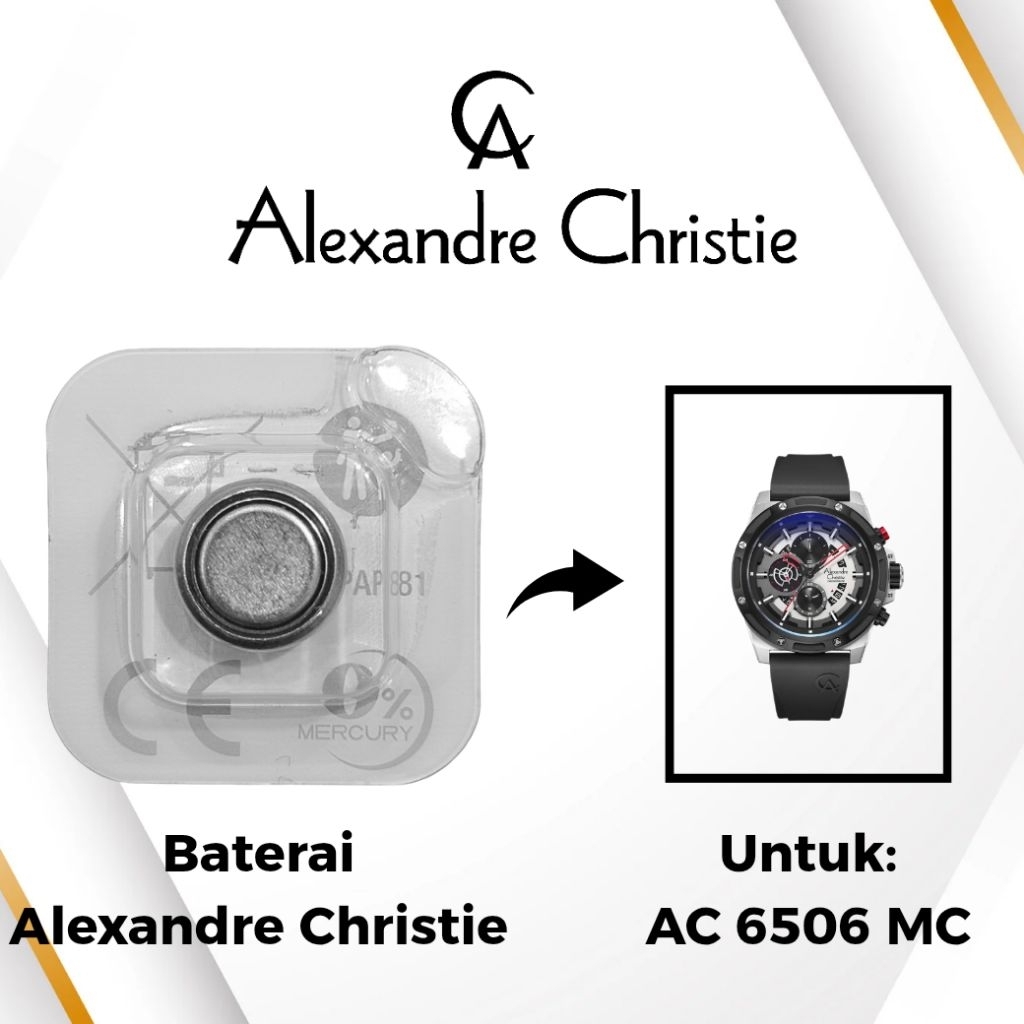 Baterai Jam Tangan Alexandre Christie AC 6506 MC Original