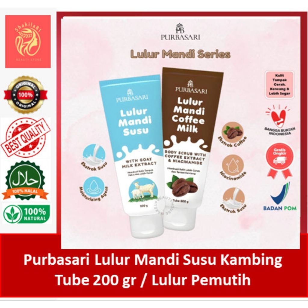LULUR MANDI SUSU & COFFE - LULUR PUTIH 200 GR