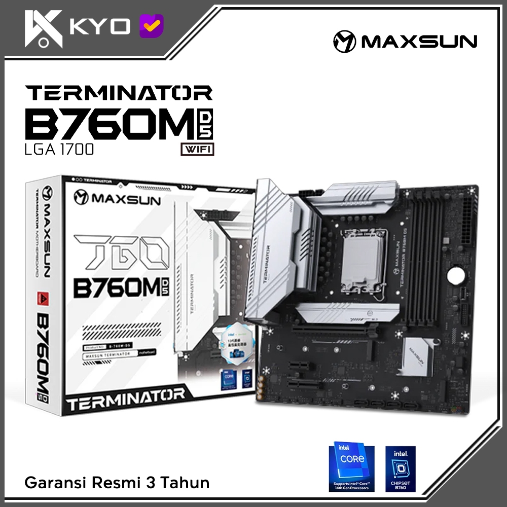 MAXSUN Terminator B760M D5 WIFI 6E Motherboard DDR5 LGA 1700 Micro ATX KYO Group Motherboard LGA 170