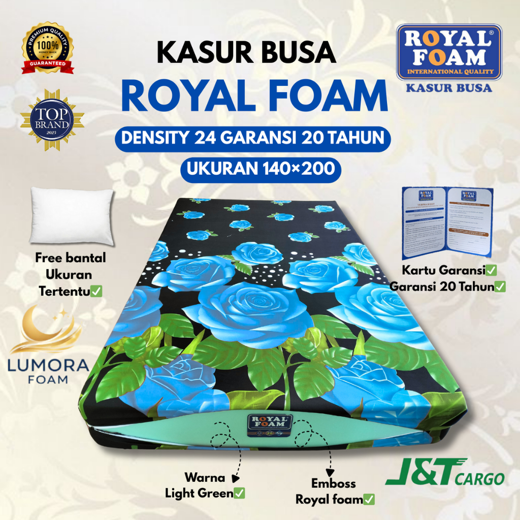 Kasur Busa Royal Foam D24 Ukuran 140x200 Premium Bergaransi Resmi