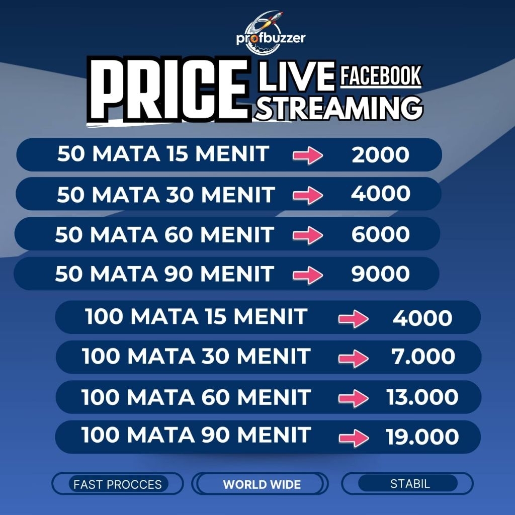 Layanan Live Streaming View Facebook Murah