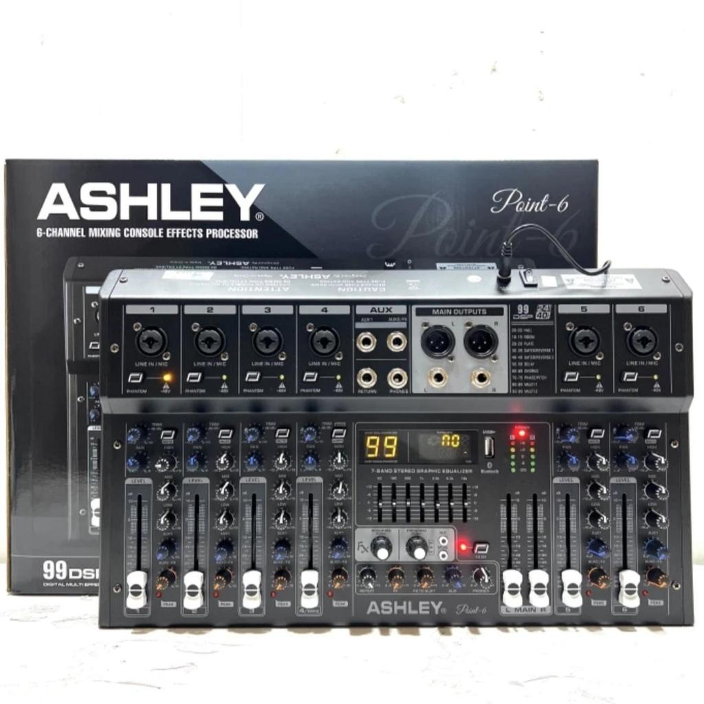 MIXER ASHLEY POINT 6 ORIGINAL PROFESSIONAL MIXING CONSOLE 6 CHANNEL