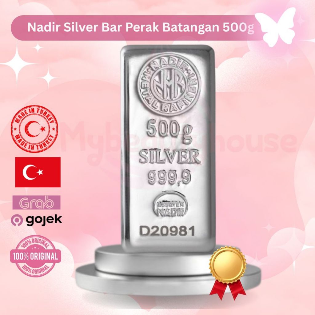Nadir Silver Bar Perak Batangan 500 Gram | 100% Original Turki Turkey