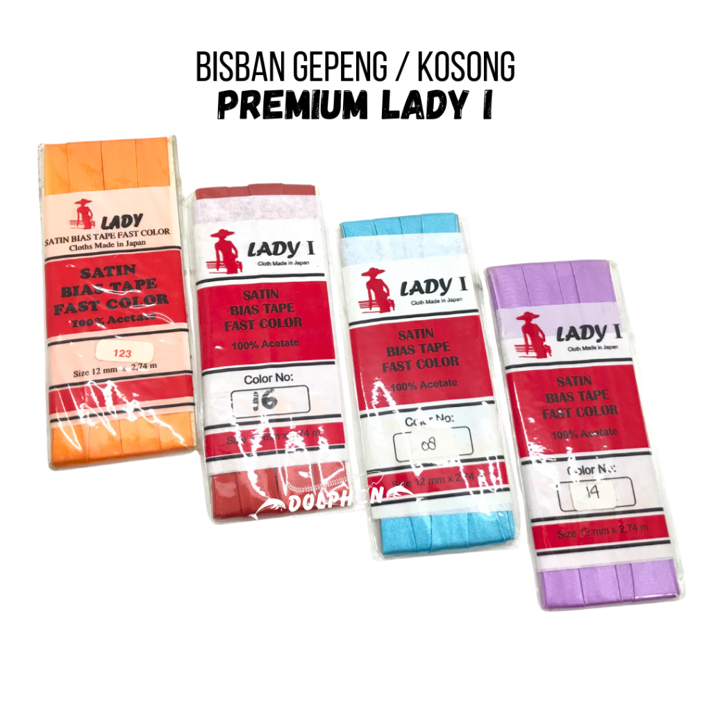 Bisban Satin Lady 1 PREMIUM Gepeng Kosong / Bias Tape
