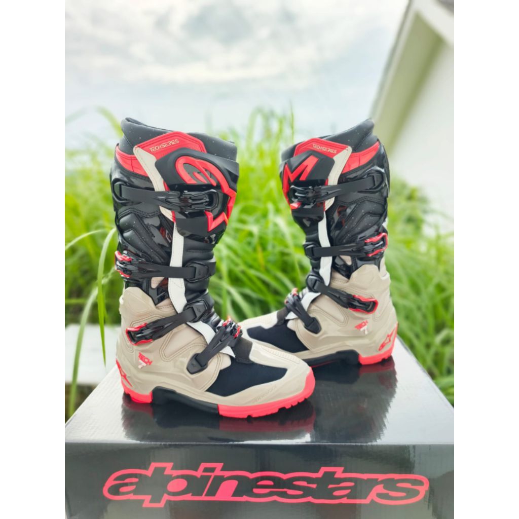 sepatu boot Alpinestar tech 7 original seri enduro  sepatu trail offroad enduro cross motif sand bla