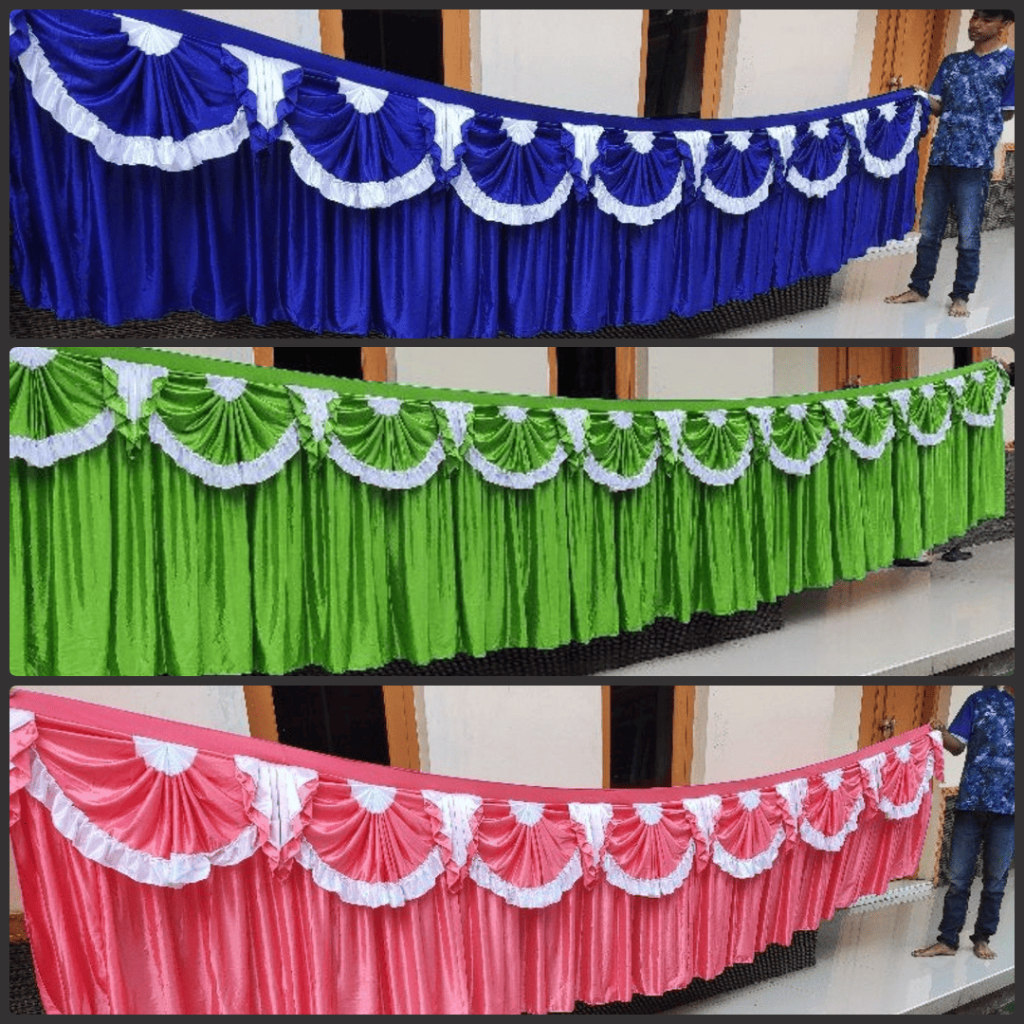 Skriting Meja /Rempel Meja Pesta Dekorasi Model Kipas PER METER