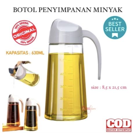 [LOLA] BOTOL MINYAK KACA | ( BISA COD ) PROMO BOTOL MINYAK KACA 630ML /TEMPAT MINYAK ANTI TUMPAH /BO