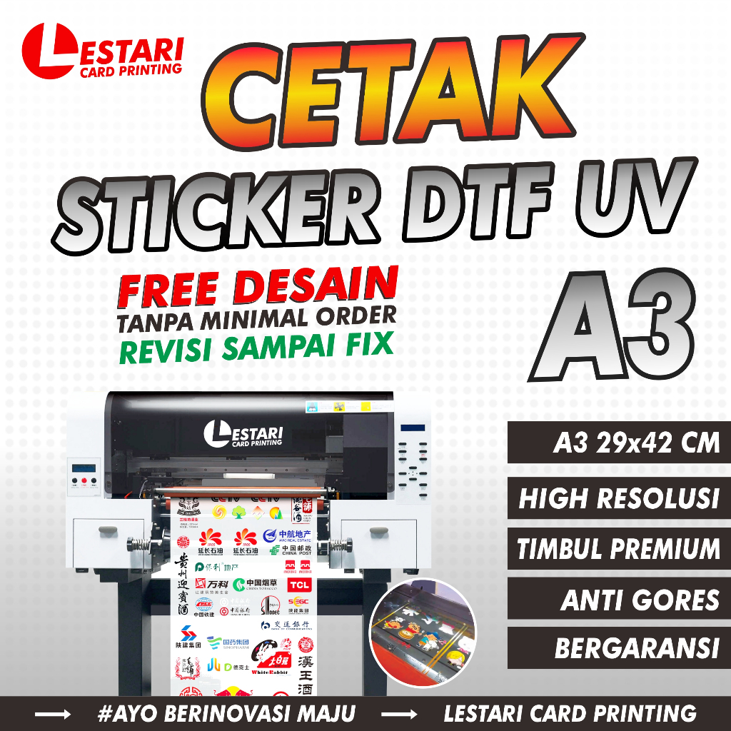 STICKER DTF UV / UV DTF DECAL KERING - FREE DESIGN