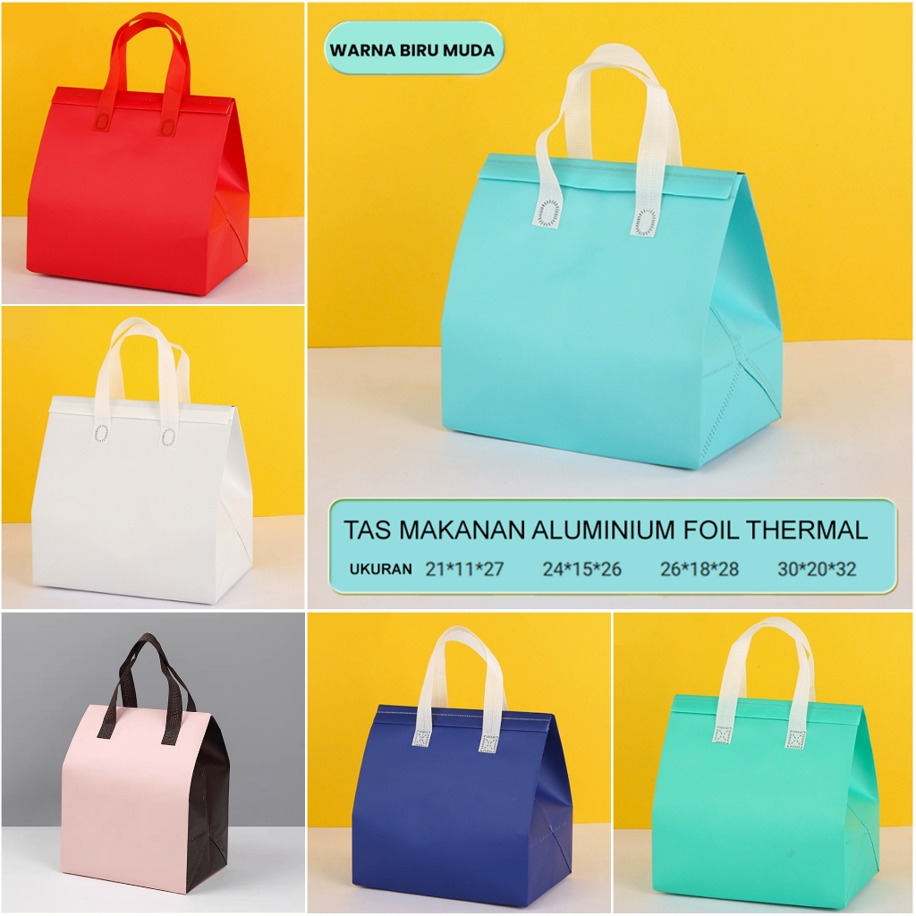 Tas Thermal Cooler Bag / Cooler Bag Aluminium Foil Thermal / Tas Bekal Makanan Anti Air Tahan Panas 