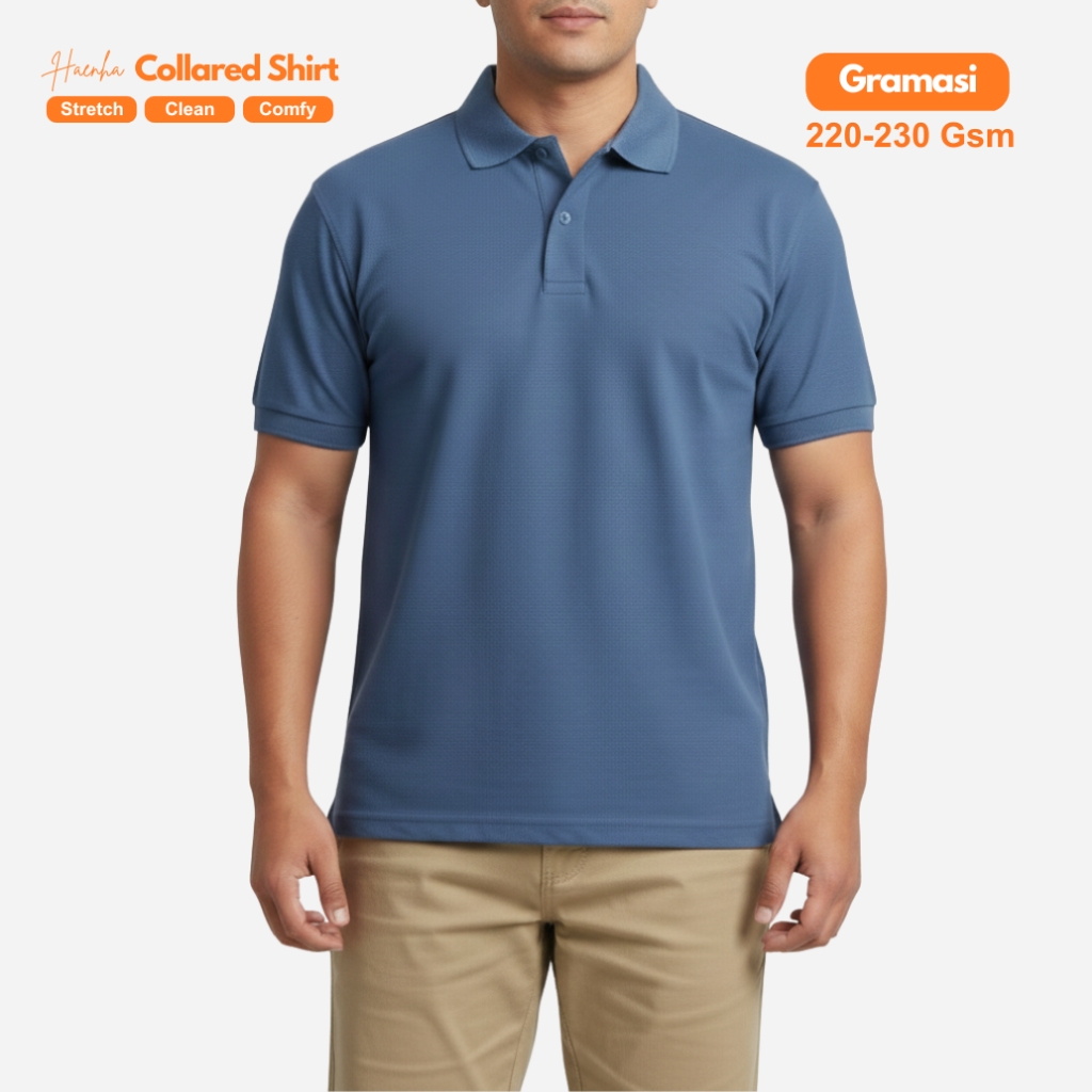 HAENHA Kaos Kerah - CVC Pique Slim Fit