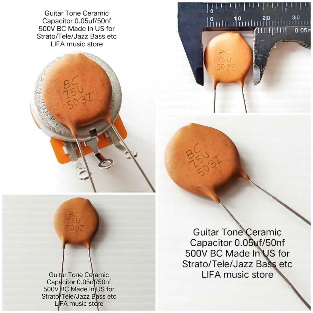 Guitar Tone Ceramic Capacitor 0.05uf/50nf 500V BC Made In US for Strato/Tele/Jazz Bass etc