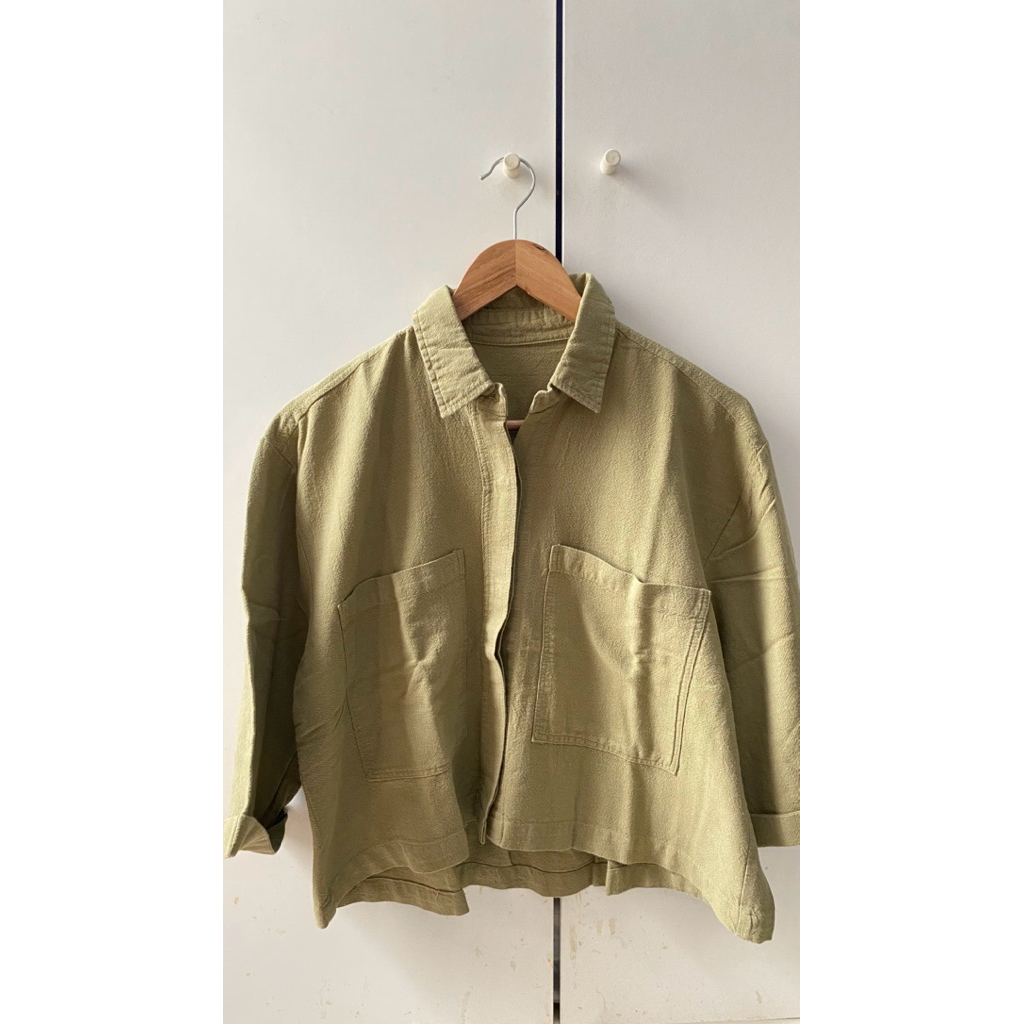 sage blouse