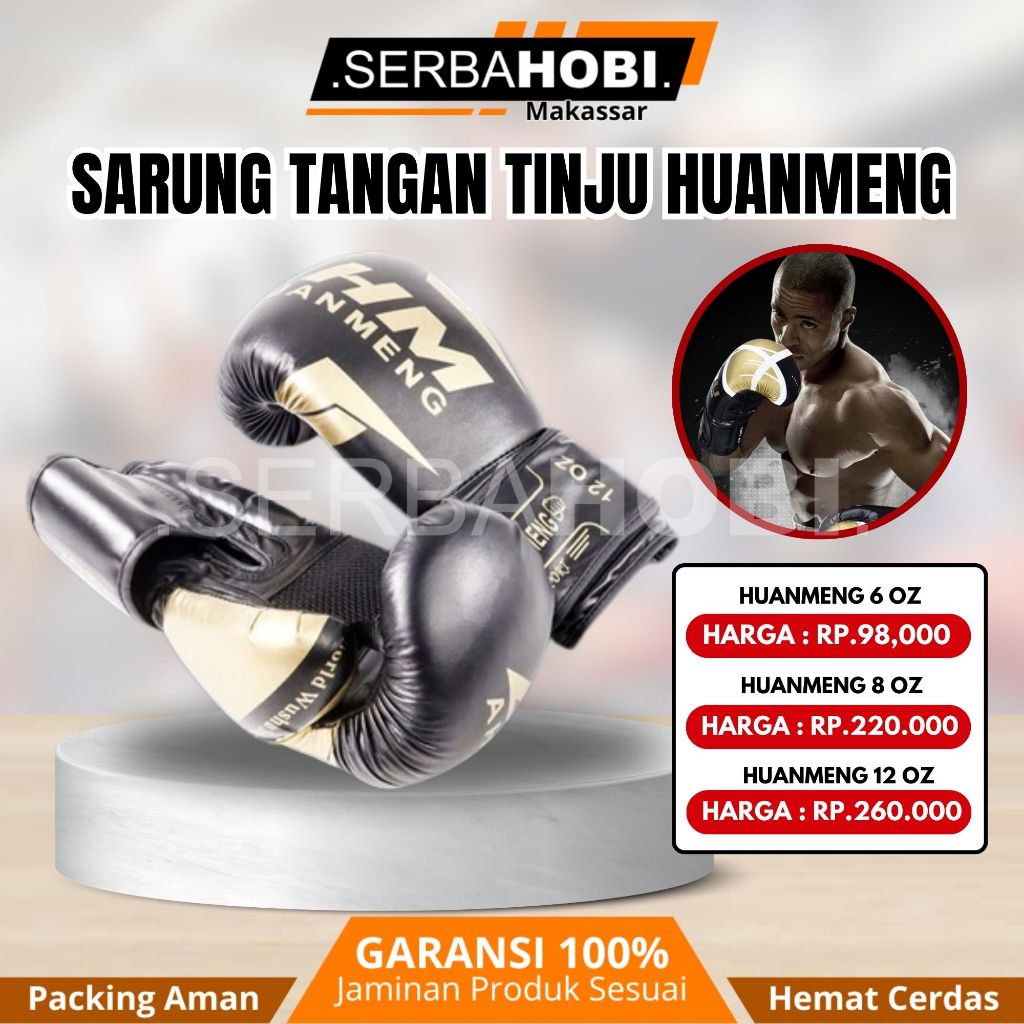 Sarung Tinju Huanmeng 6oz/8oz/12oz / Sarung Tinju Termurah Berkualitas