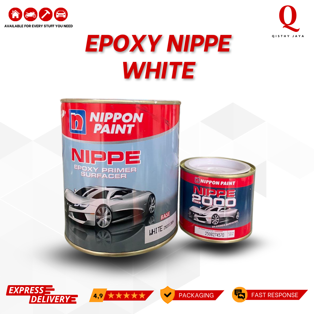 Epoxy NIPPE Abu Putih Epoxy Primer Surfacer | White & Grey Mobil Motor