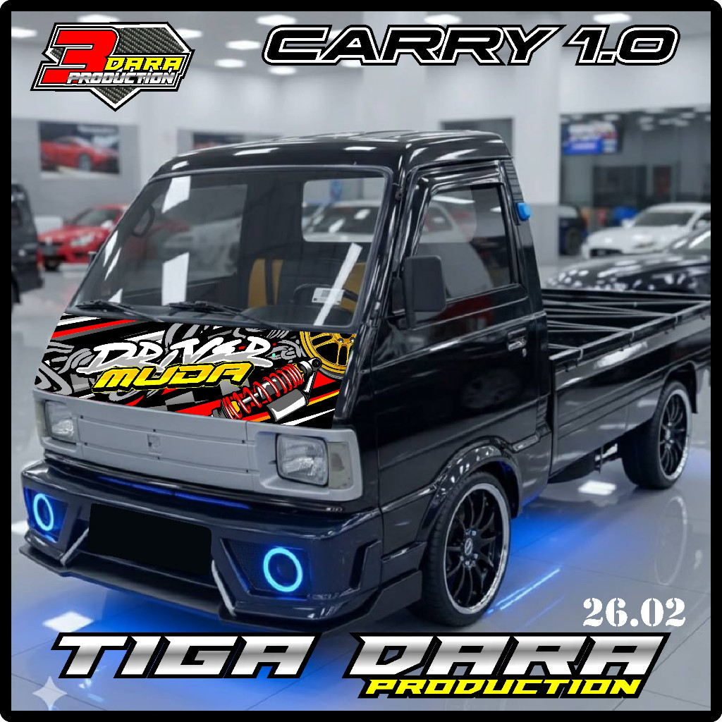 STICKER DECAL KABIN DEPAN MOBIL CARRY1.0 PICK UP,BEBAS REQUEST KD 26.02