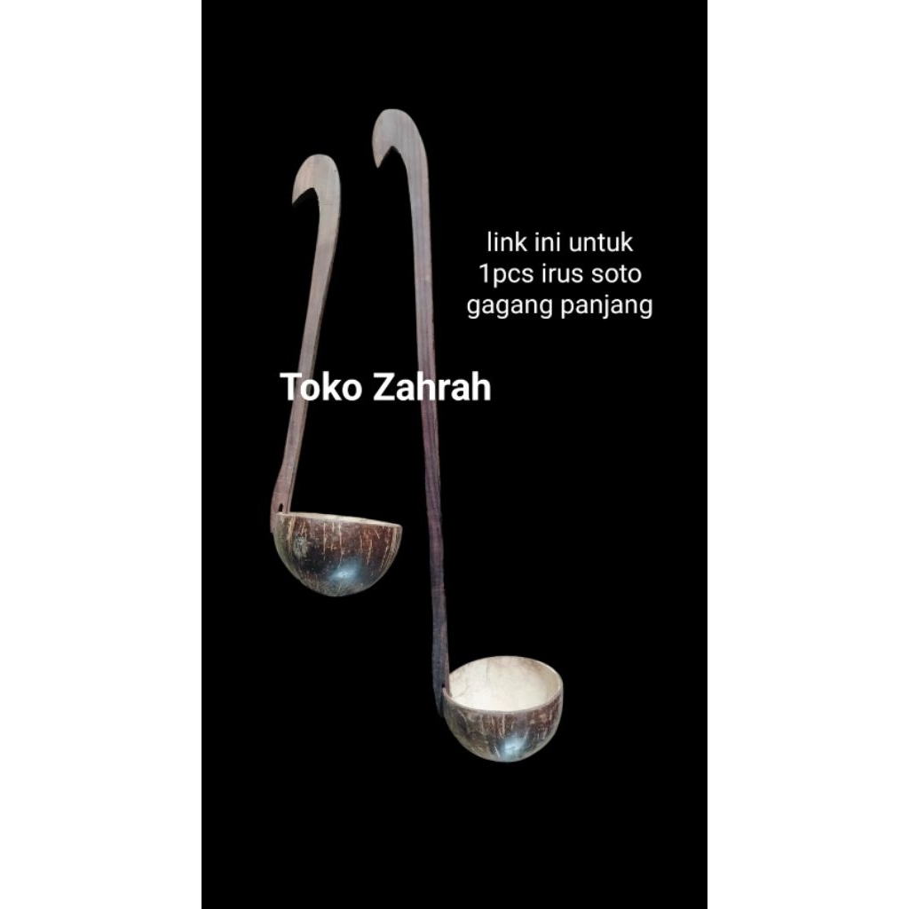 Irus Bakso Batok Kelapa Irus Soto Irus Panjang 50cm Gagang Kayu Sonokeling
