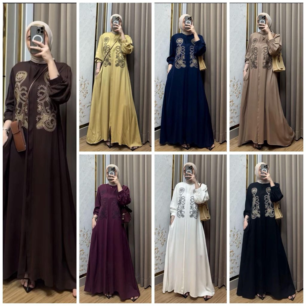 GAMIS ANISA/MEYZA DRESS/GAMIS RAYON TWILL PREMIUM/GAMIS POLOS BORDIR/LONGDRESS BORDIR/ABAYA POLOS