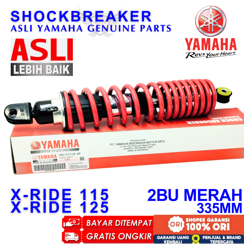 2BU ORIGINAL SHOCKBREAKER MERAH YAMAHA X-RIDE 115 YAMAHA X-RIDE 125