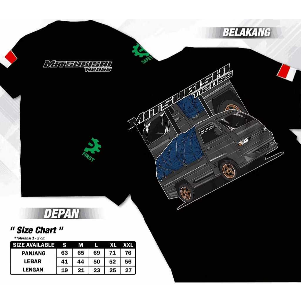 Kaos Mobil Mitsubishi T120ss | Baju Driver Pickup | Kaos Supir | Katun Tebal