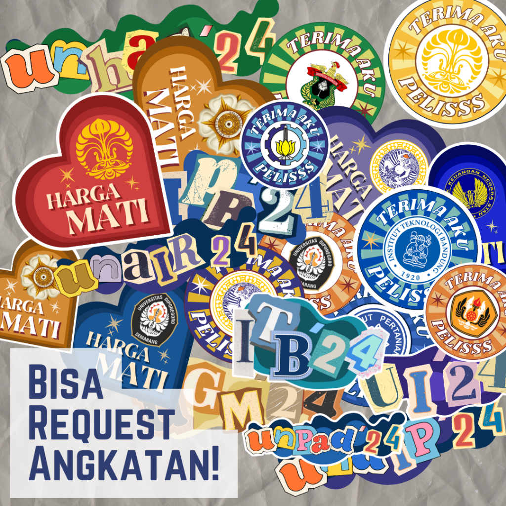 Stiker Scrapbook Camaba PTN Top - Manifesting Keterima UGM UNPAD UI UNHAS ITB IPB UNDIP UNPAD ITS UB