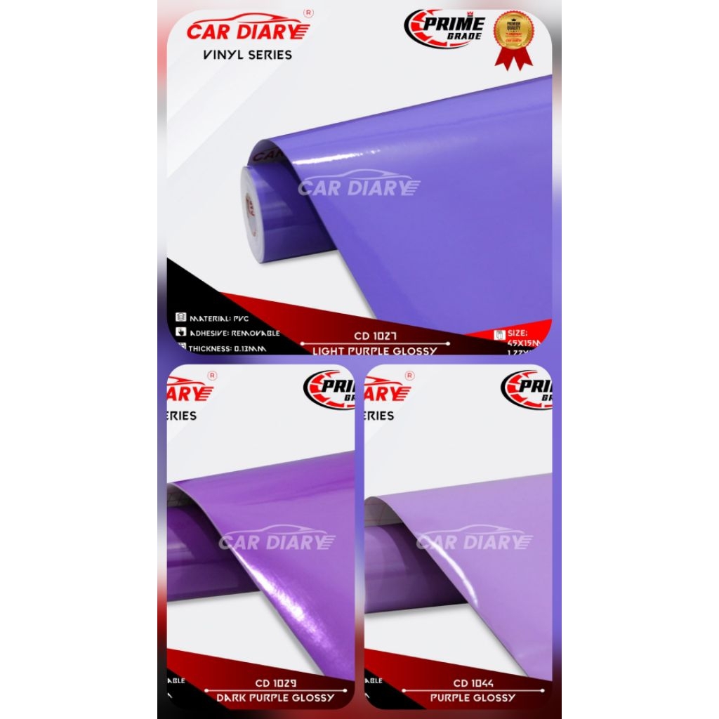 Stiker Skotlet Motor Mobil Aquarium warna ungu,taro,lilak