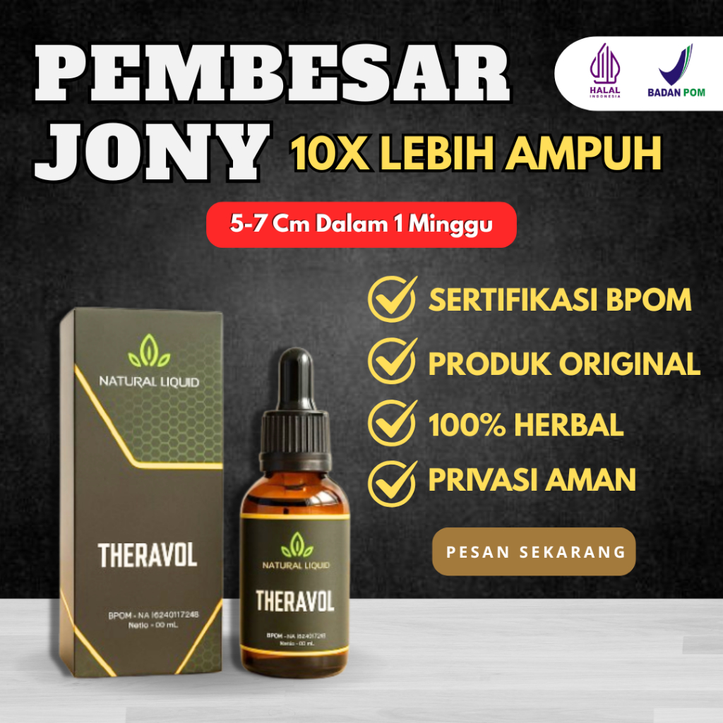 TOP 1 TERLARIS THERAVOL OBAT TRADISIONAL PEMBESAR PENNIS HERBAL ALAMI 100% AMPUH