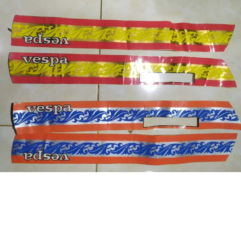stiker sticker strip decal tepong kanan kiri vespa PX PXE PS strada EXCEL Exclusive Spartan NOS