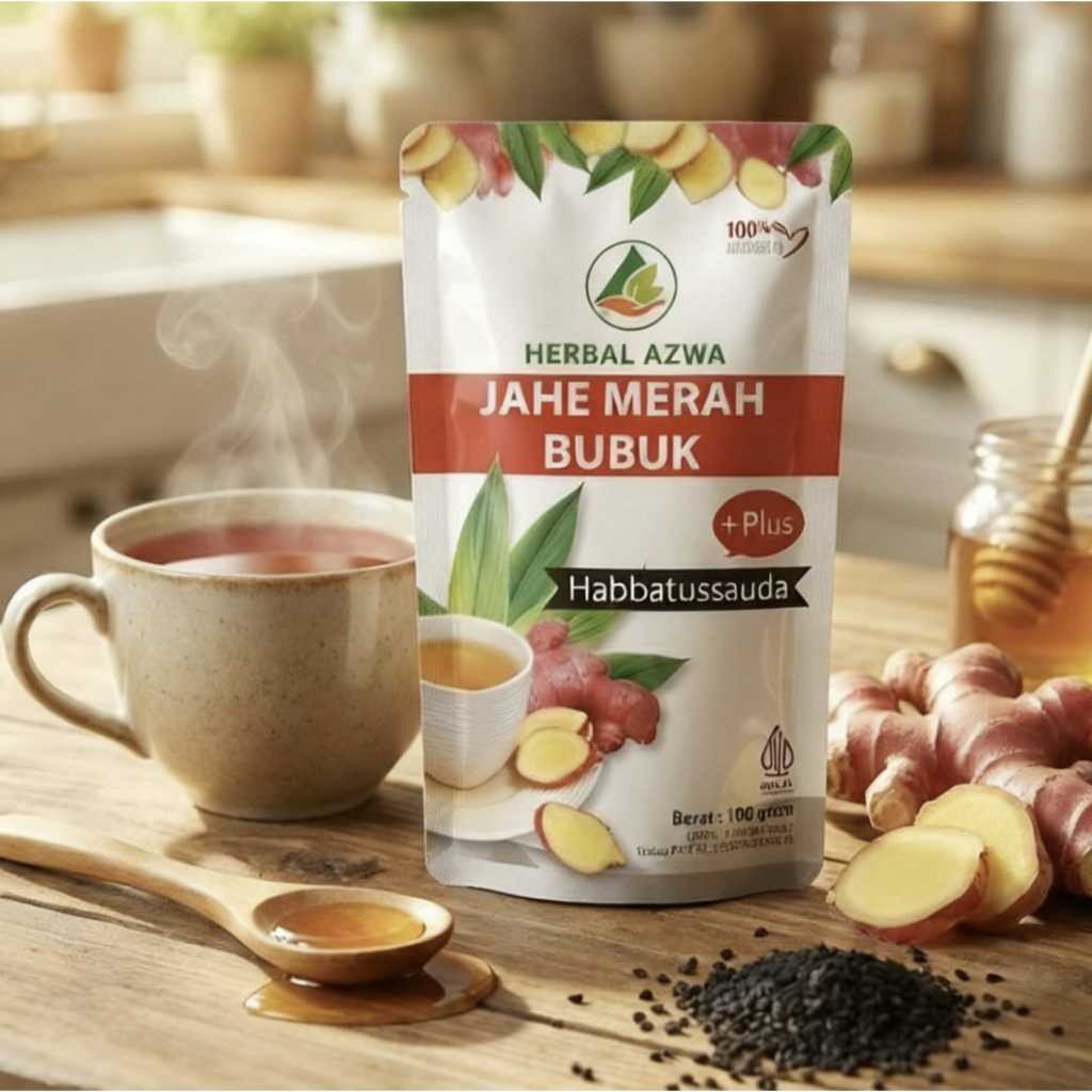 jahe merah instan plus habbatussauda 100gram