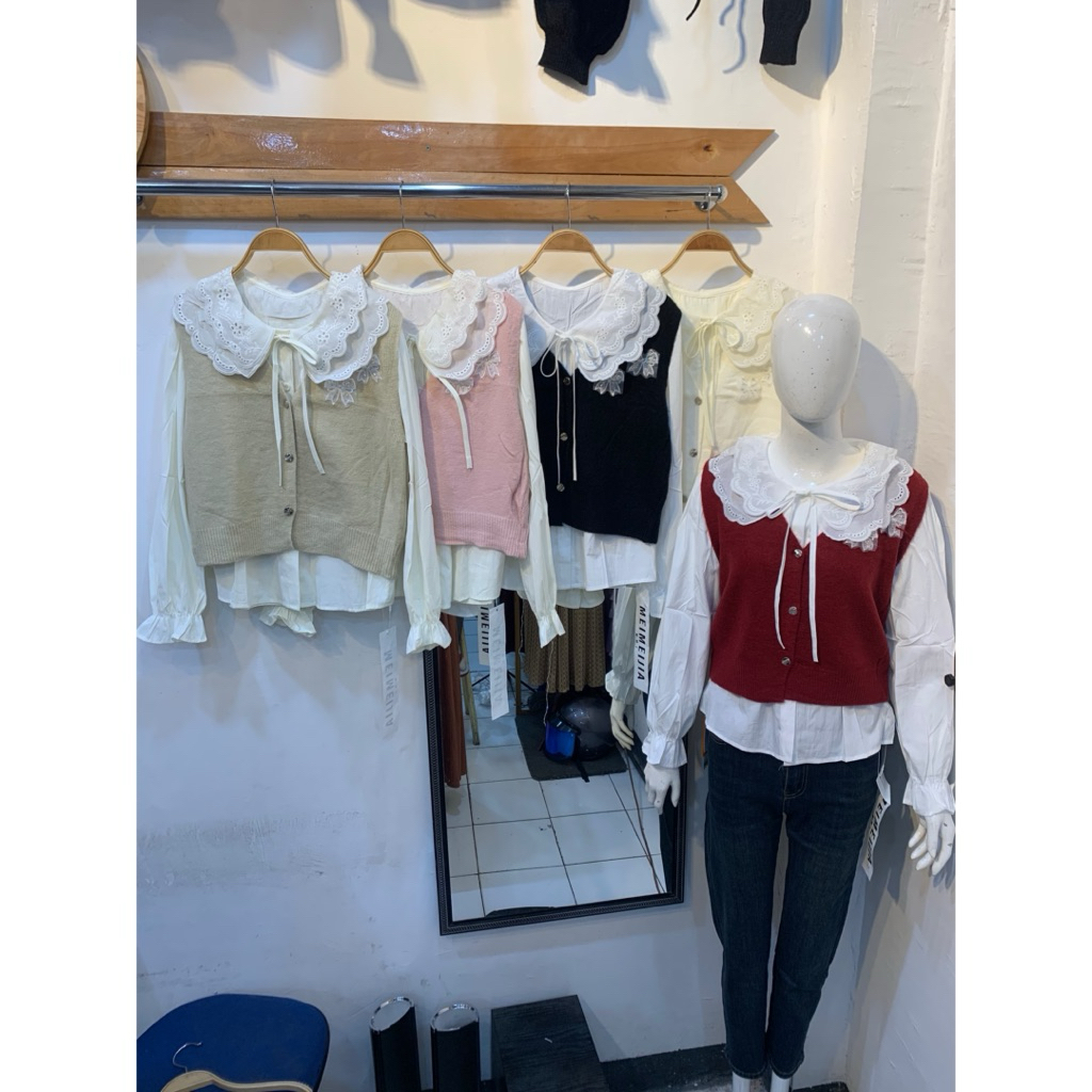 atasan wanita,atasan wanita ves rajut,atasan wanita import