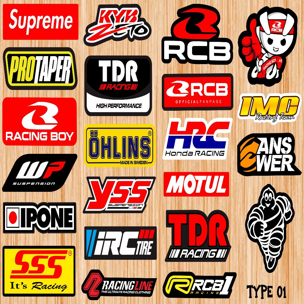 Sticker sponsor,sticker pack,logo brand kualitas premium