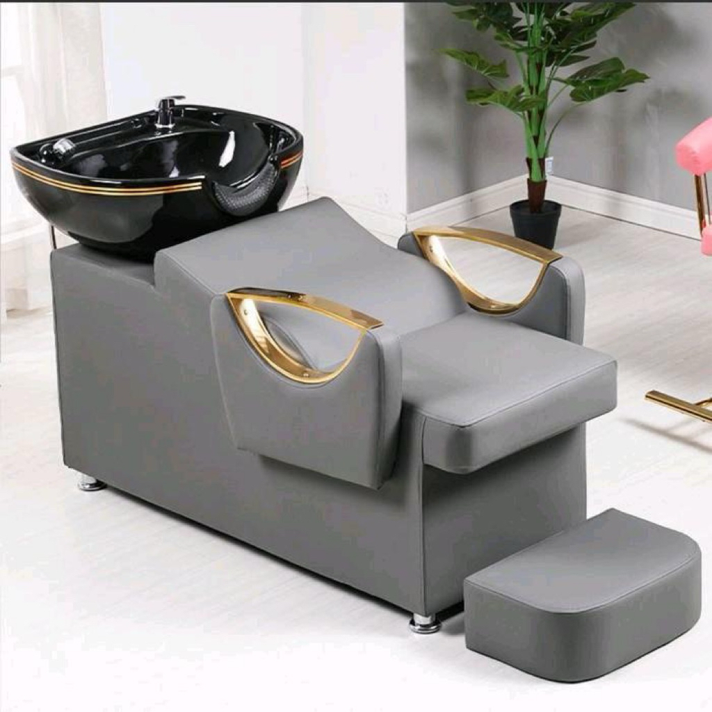 washback salon| kursi cuci rambut| kursi creambath - Black