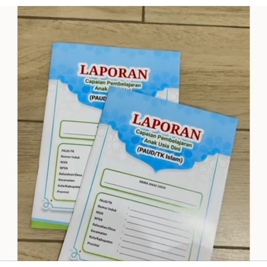 Raport Paud TK Islam