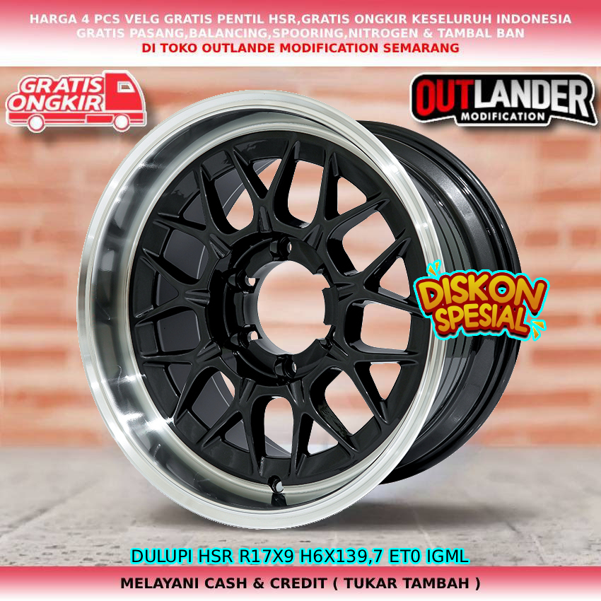 Velg ring17 velg mobil Pregio| Travello| L200| Pajero| Strada| Triton| dll velg hsr dulupi R17