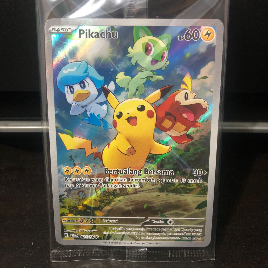 Pikachu promo Scarlet Violet 025/SV-P Kartu Pokemon Indonesia
