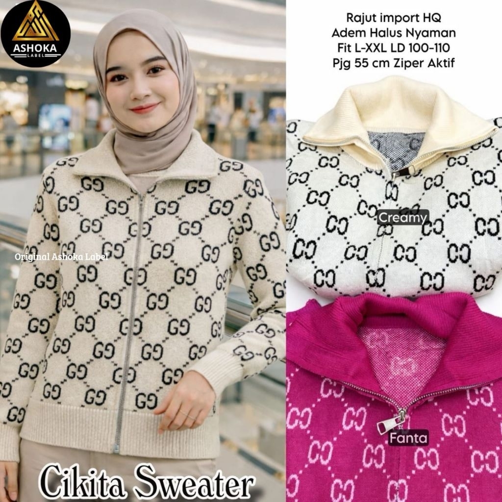 CIKITA SWEATER RHEA MAONI BATWING BLOUSE SWEATER RAJUT PREMIUM HALUS PLUS SAL RAJUT PREMIUM OVERSIZE