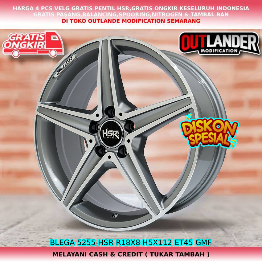 Velg ring18 velg mobil Macan| Clubman| Cooper New| Mercy| Lory 580| Audi| dll velg hsr blega R18