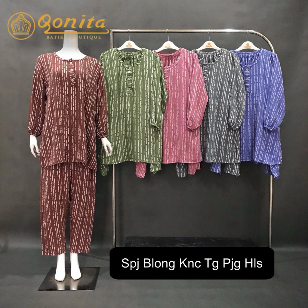 [LD 112] QONITA DASTER SPJ BLONG KANCING TANGAN PANJANG HLS BATIK CAP PEKALONGAN