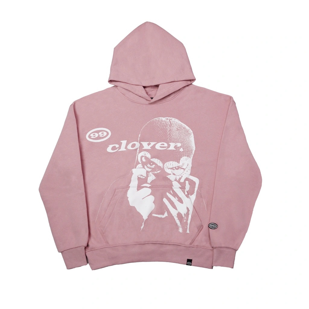 99 CLOVER VISION OVERSIZED HOODIE PINK USS 2025