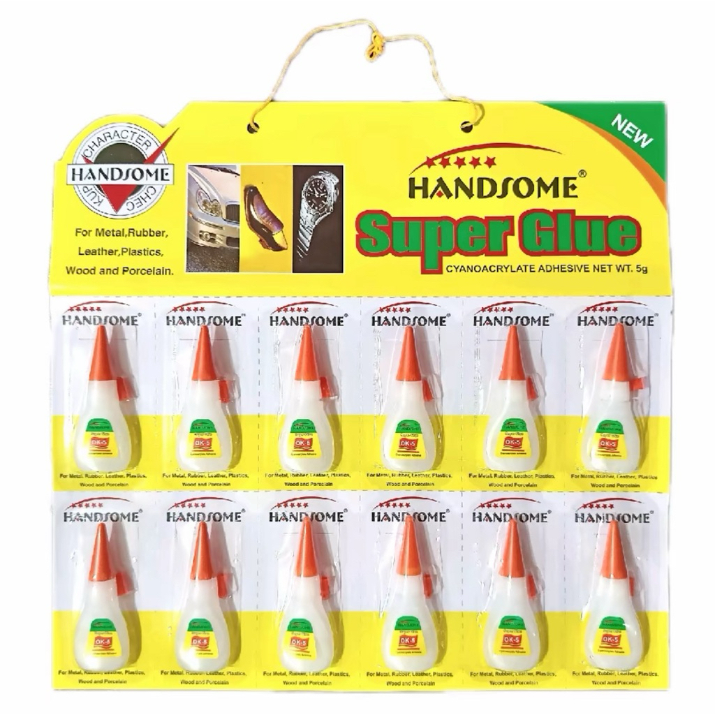 Lem Korea Super Glue 1 Renceng (isi 12 Pcs) Handsome lem Korea Super Glue 1 Pak Lem Super Glue Hands