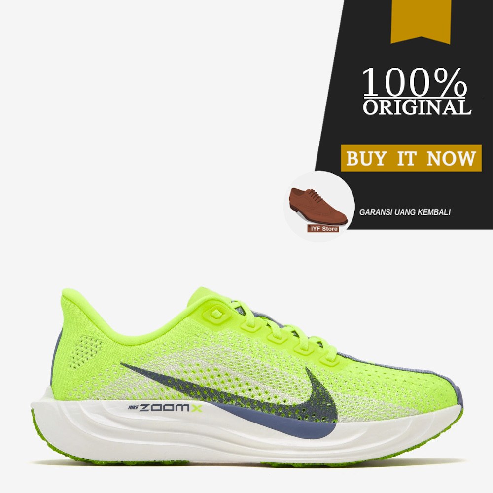 Sepatu Running Original Nike Zoomx Pegasus Plus - Volt/Platinum Tint