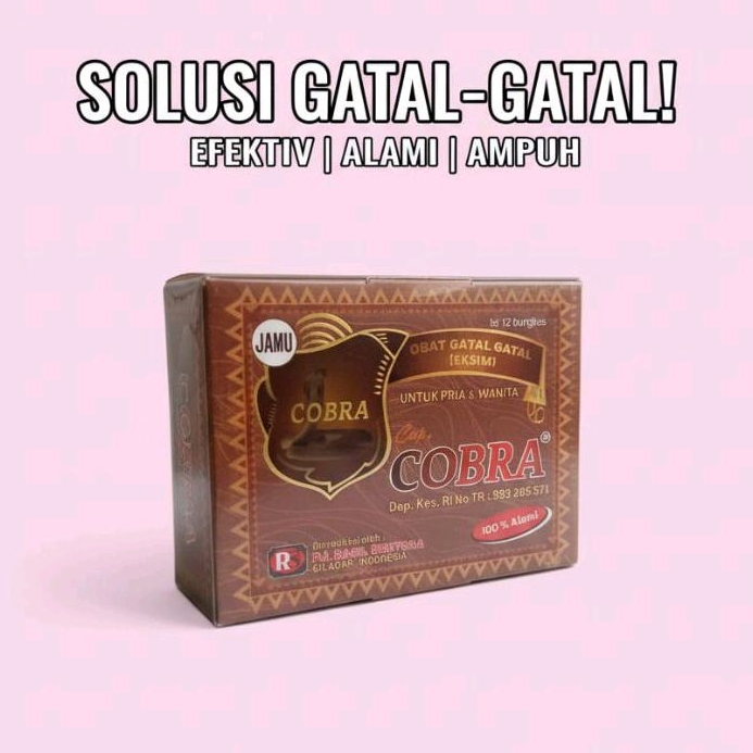 cobra gatal serbuk jamu gatal eksim isi 12 sachet