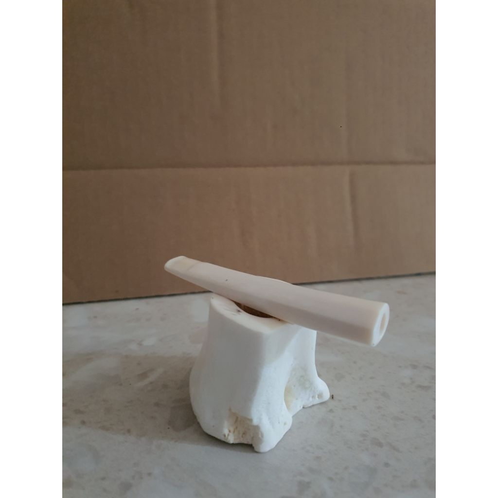 once tulang sapi bahan tulang sapi import motif segi 8 panjang 7-9cm