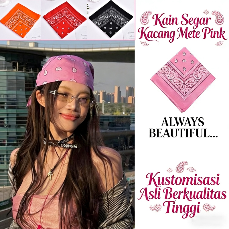 Slayer Bandana | Paisley Scarf Ikat Kepala Syal | Masker Berkendara Bandana / Lenso / Slayer / Paisl