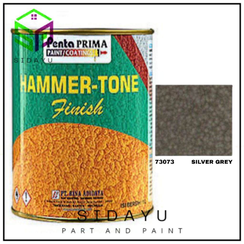 Cat Besi Kayu Hammertone Penta Silver Grey 73073 1KG