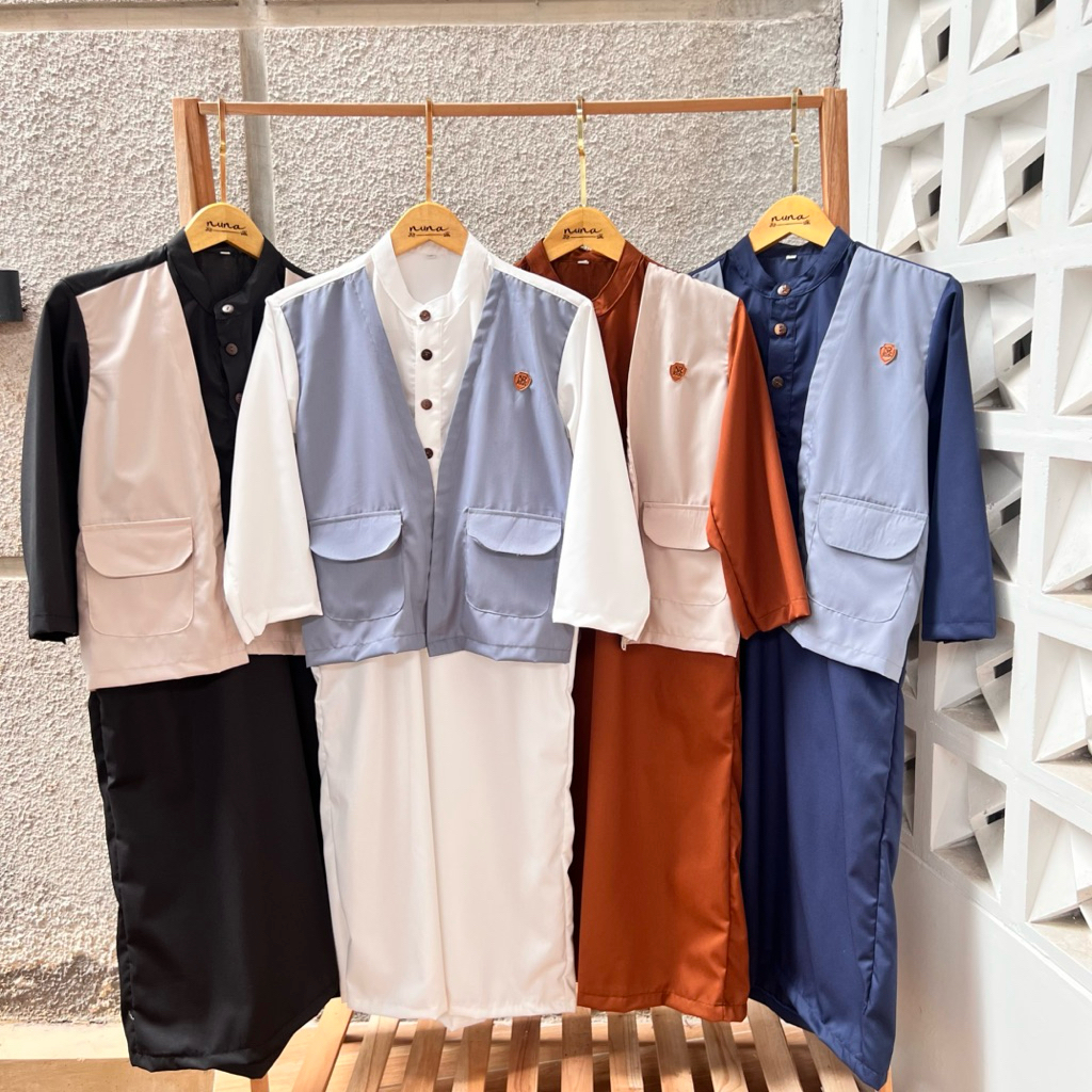 bestpromo baju jubah gamis rompi anak laki laki usia 1-12 tahun