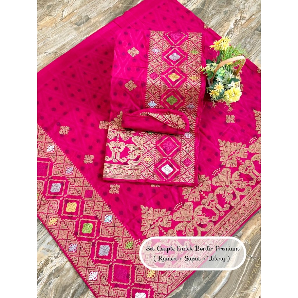 Set Couple Endek Bordir Premium